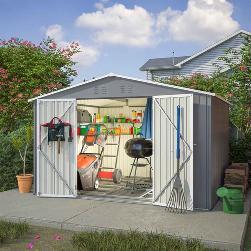 Garden shed 10x8ft metal apex - 10x8ft,