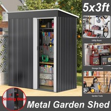 5 x 3ft Garden Shed Galvanised