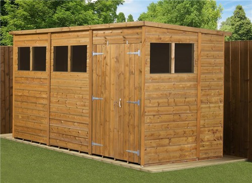 Empire pent garden shed - empire, tongue