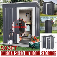 5 x 3ft Garden Shed Galvanised